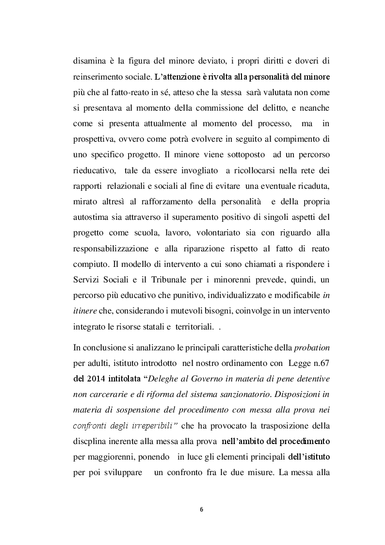 Anteprima della tesi: La sospensione del procedimento con messa alla prova, Pagina 3