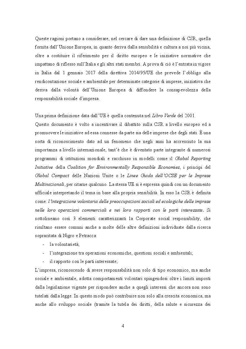 Anteprima della tesi: Responsabilità Sociale d'Impresa e strategia: un'opportunità per il vantaggio competitivo. Il caso Gruppo Ferrero, Pagina 4