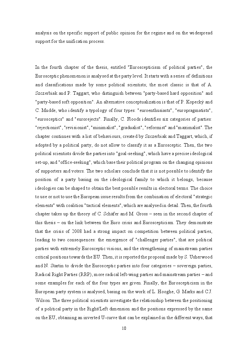 Anteprima della tesi: Alle origini dell'Euroscetticismo - Opinione pubblica, partiti politici e il ruolo dei mass media, Pagina 7