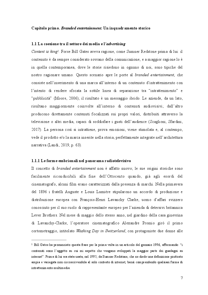 Anteprima della tesi: Parola d'ordine Branded Entertainment: il caso Illycaffè, Pagina 4