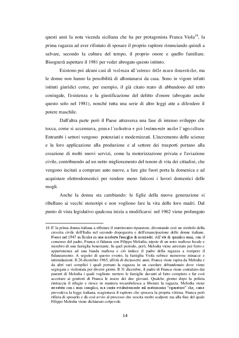 Anteprima della tesi: La violenza sulle donne: da fenomeno sommerso a problema sociale, Pagina 10
