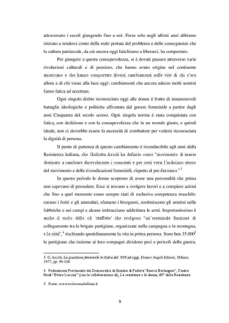 Anteprima della tesi: La violenza sulle donne: da fenomeno sommerso a problema sociale, Pagina 5
