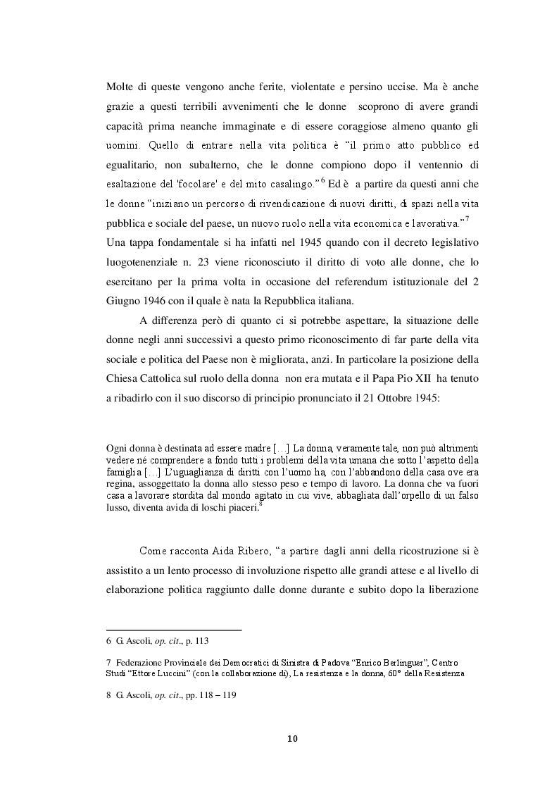 Anteprima della tesi: La violenza sulle donne: da fenomeno sommerso a problema sociale, Pagina 6
