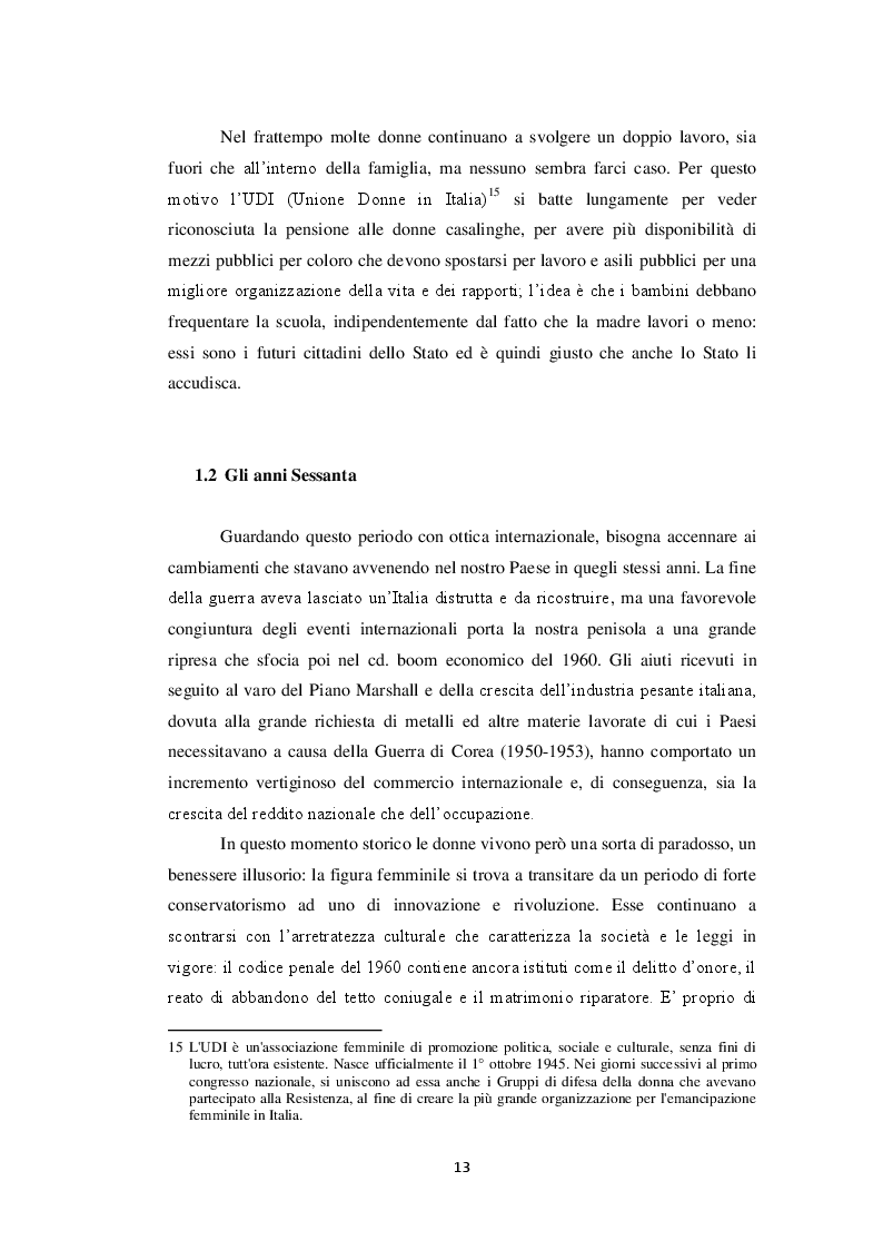 Anteprima della tesi: La violenza sulle donne: da fenomeno sommerso a problema sociale, Pagina 9