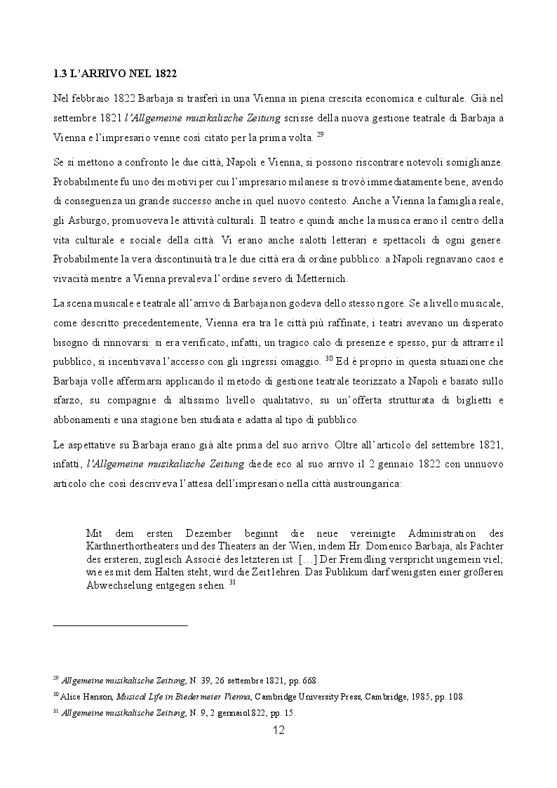 Anteprima della tesi: Domenico Barbaja: «Il Principe degli impresari». Il periodo viennese (1821-1828), Pagina 8