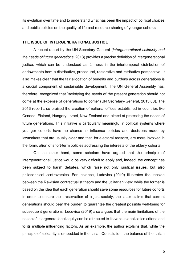 Anteprima della tesi: Time for intergenerational justice: estimation of an index of intergenerational equity in Italy, Pagina 4