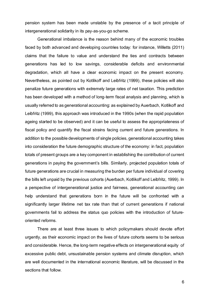 Anteprima della tesi: Time for intergenerational justice: estimation of an index of intergenerational equity in Italy, Pagina 5