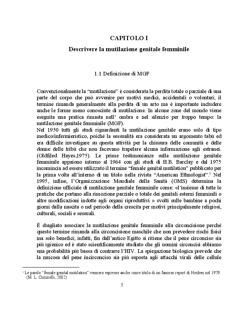 Anteprima della tesi: Tra religione e cultura: la mutilazione genitale femminile, Pagina 3