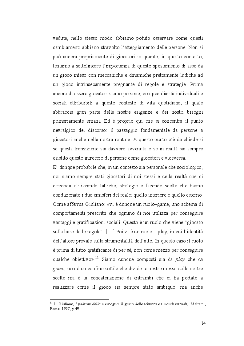 Anteprima della tesi: Gamers of Play or Players of Game? La dimensione del corpo tra realtà e virtualità, Pagina 6
