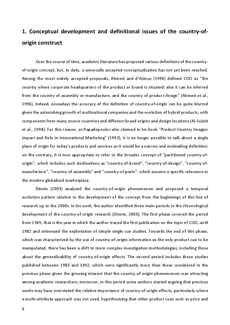 Anteprima della tesi: The Country-of-Origin in the Luxury Furniture Industry: A Comparison Between “Made in Italy” and “Made in Portugal”, Pagina 3