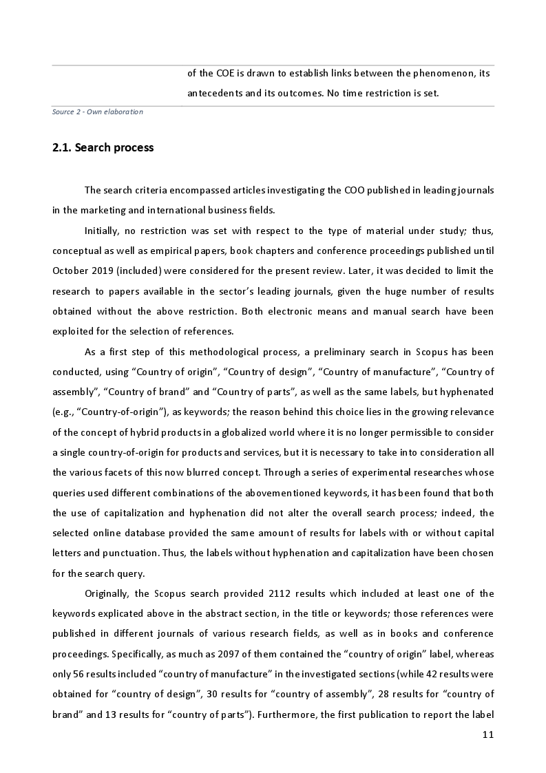 Anteprima della tesi: The Country-of-Origin in the Luxury Furniture Industry: A Comparison Between “Made in Italy” and “Made in Portugal”, Pagina 8