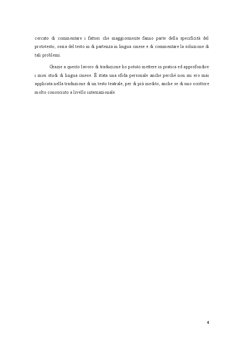 Anteprima della tesi: “I soldi non fanno la felicità”. Proposta di traduzione del testo teatrale Guolu gong de qizi 锅炉工的妻子 di Guan Moye, Pagina 4