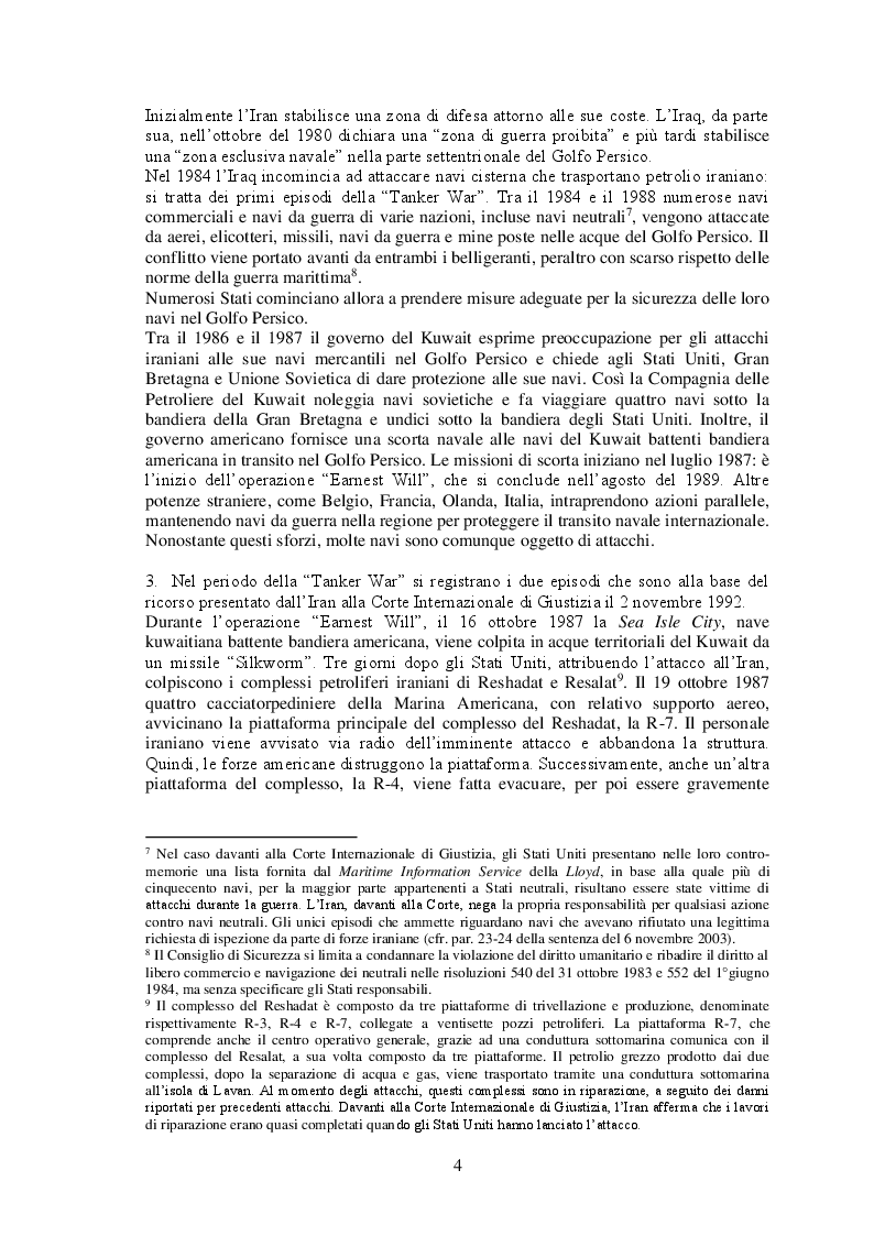 Anteprima della tesi: Il concetto di attacco armato e la legittima difesa nel diritto internazionale: il caso Oil Platforms, Pagina 5