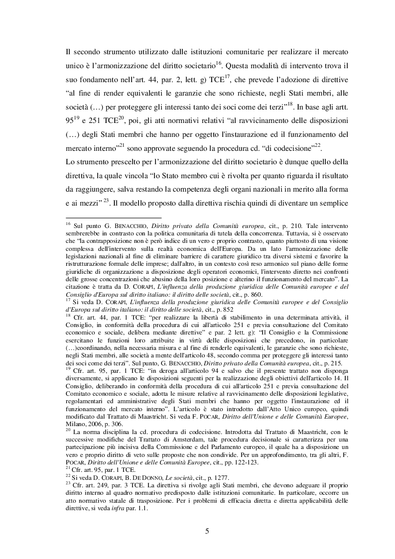 Anteprima della tesi: La disciplina della società cooperativa europea e questioni in materia di concorrenza, Pagina 6