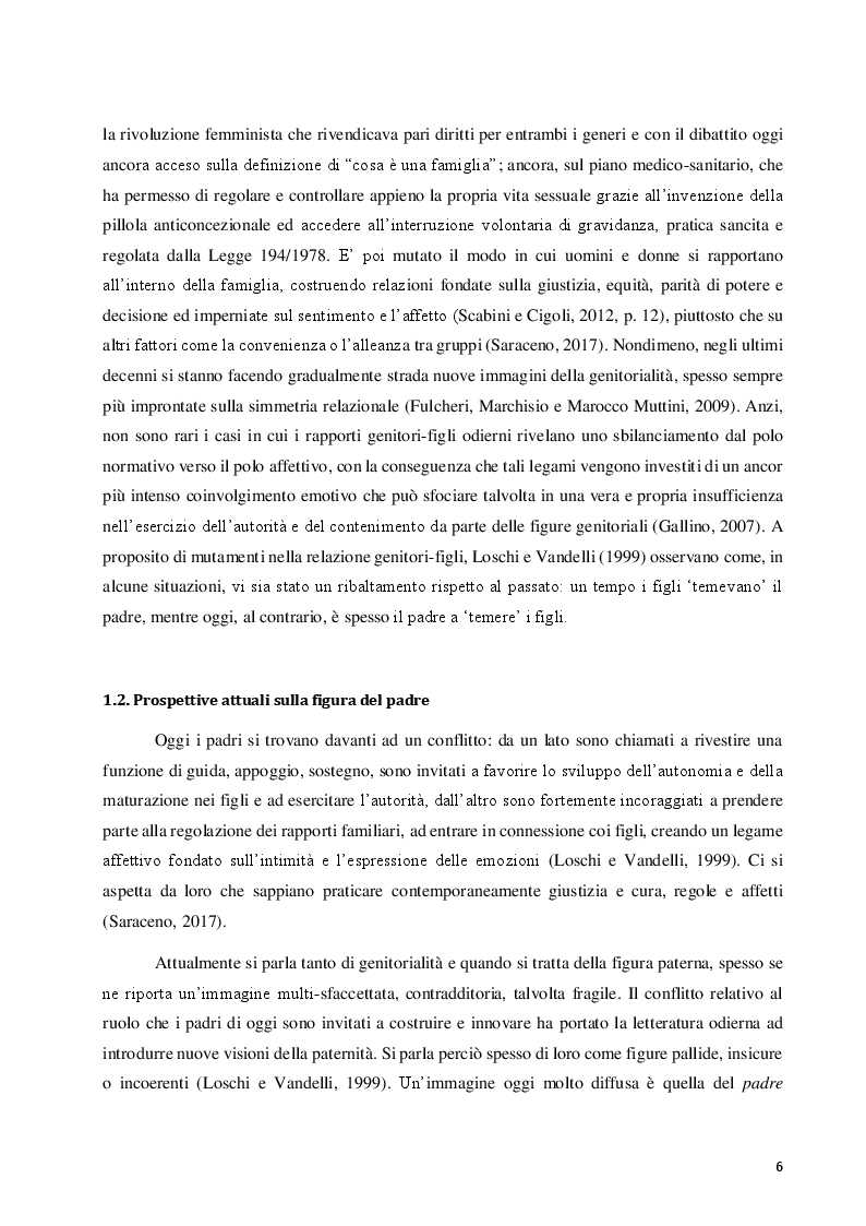 Anteprima della tesi: Sviluppo affettivo femminile in relazione al rapporto padre-figlia, Pagina 5
