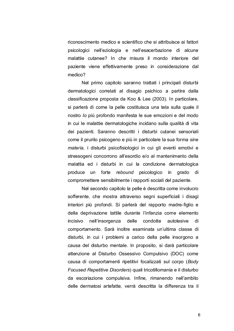 Anteprima della tesi: L’involucro avverso: la pelle come luogo privilegiato per la somatizzazione del conflitto psichico, Pagina 3