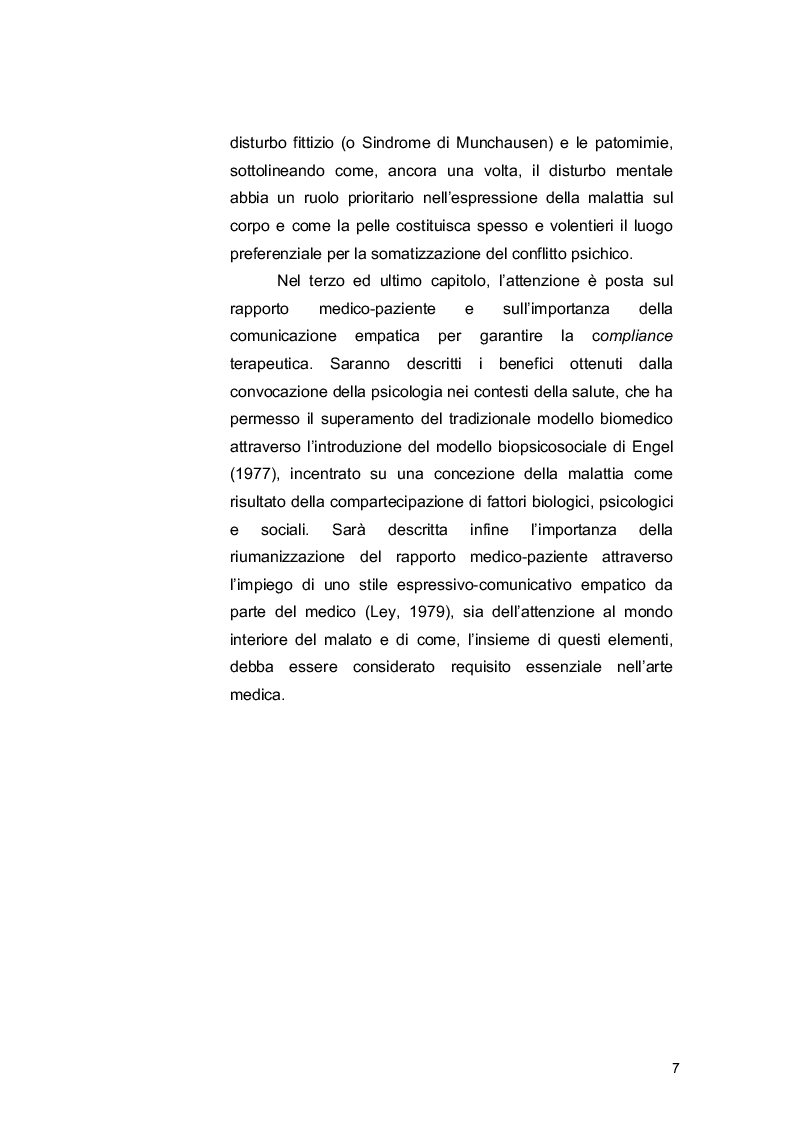 Anteprima della tesi: L’involucro avverso: la pelle come luogo privilegiato per la somatizzazione del conflitto psichico, Pagina 4