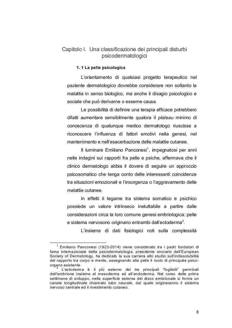 Anteprima della tesi: L’involucro avverso: la pelle come luogo privilegiato per la somatizzazione del conflitto psichico, Pagina 5