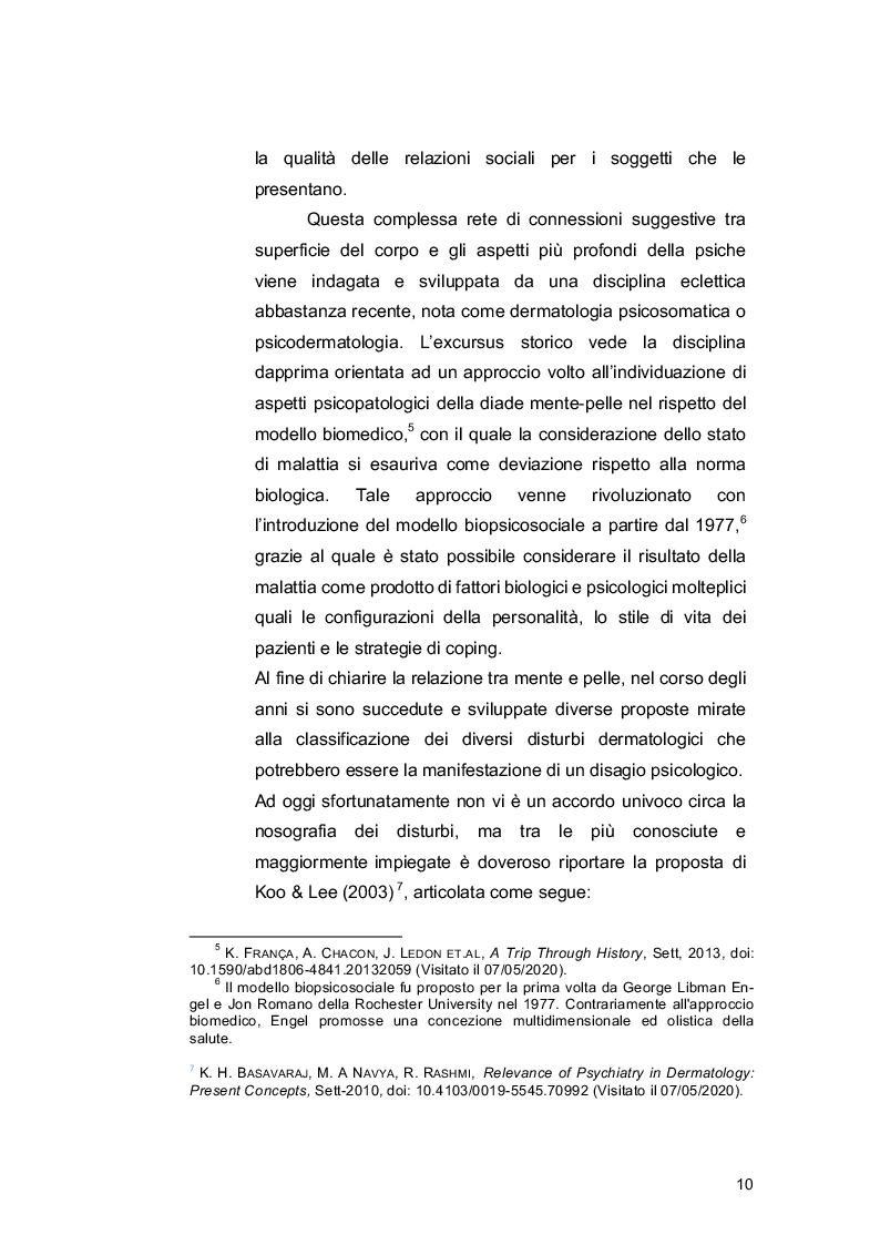 Anteprima della tesi: L’involucro avverso: la pelle come luogo privilegiato per la somatizzazione del conflitto psichico, Pagina 7