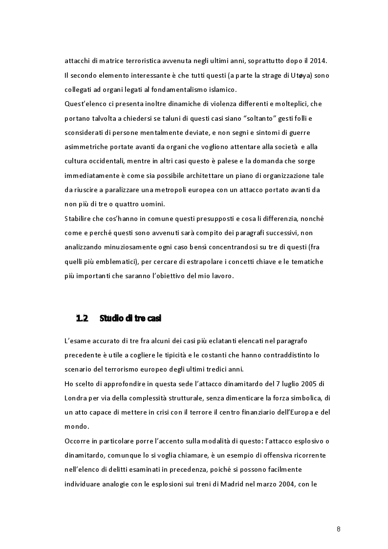 Anteprima della tesi: Il terrorismo in Europa come effetto perverso della destabilizzazione in Medio Oriente, Pagina 5