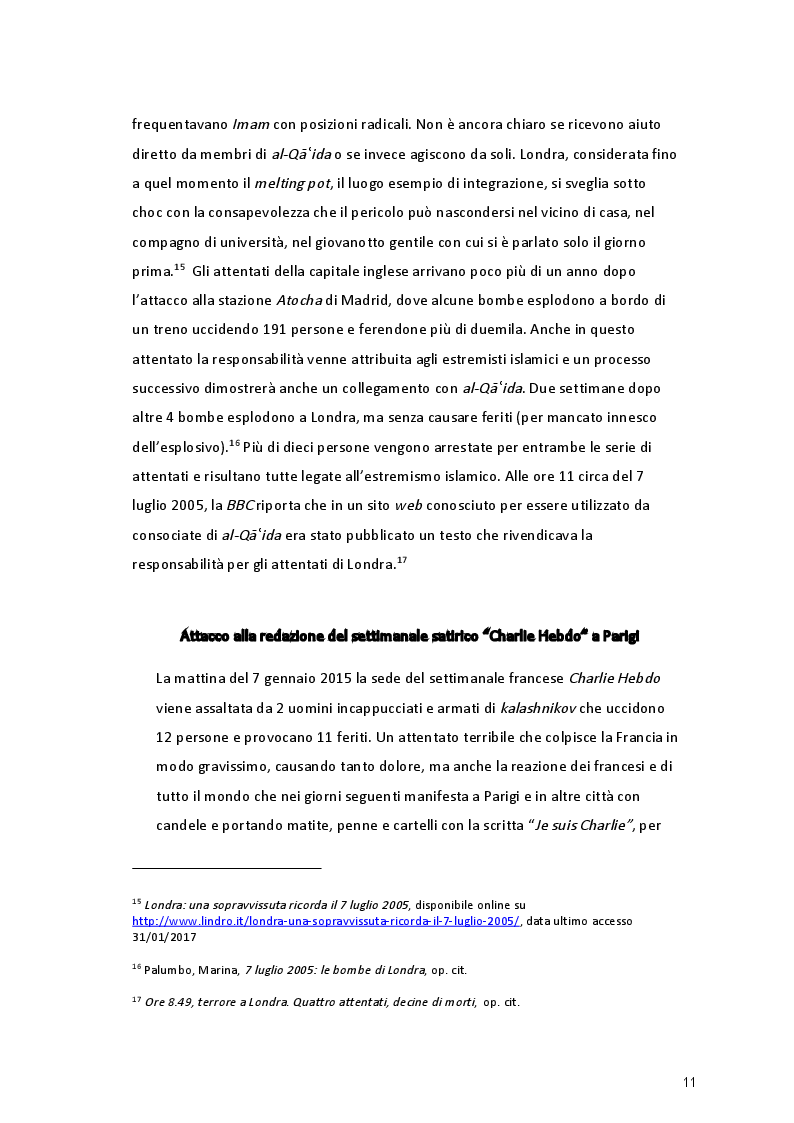 Anteprima della tesi: Il terrorismo in Europa come effetto perverso della destabilizzazione in Medio Oriente, Pagina 8