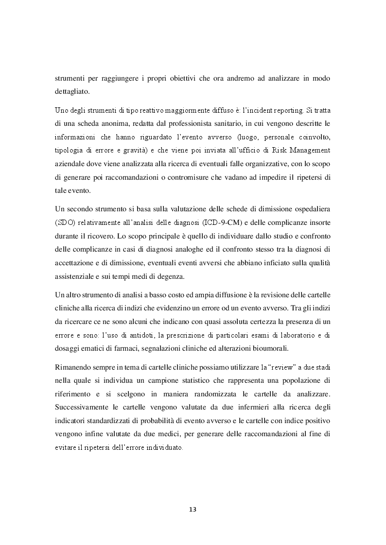 Anteprima della tesi: Clinical Risk Management alla luce della L. 24/2017: analisi e confronto dei Piani Annuali di Risk Management (PARM) 2019 della Regione Lazio, Pagina 3