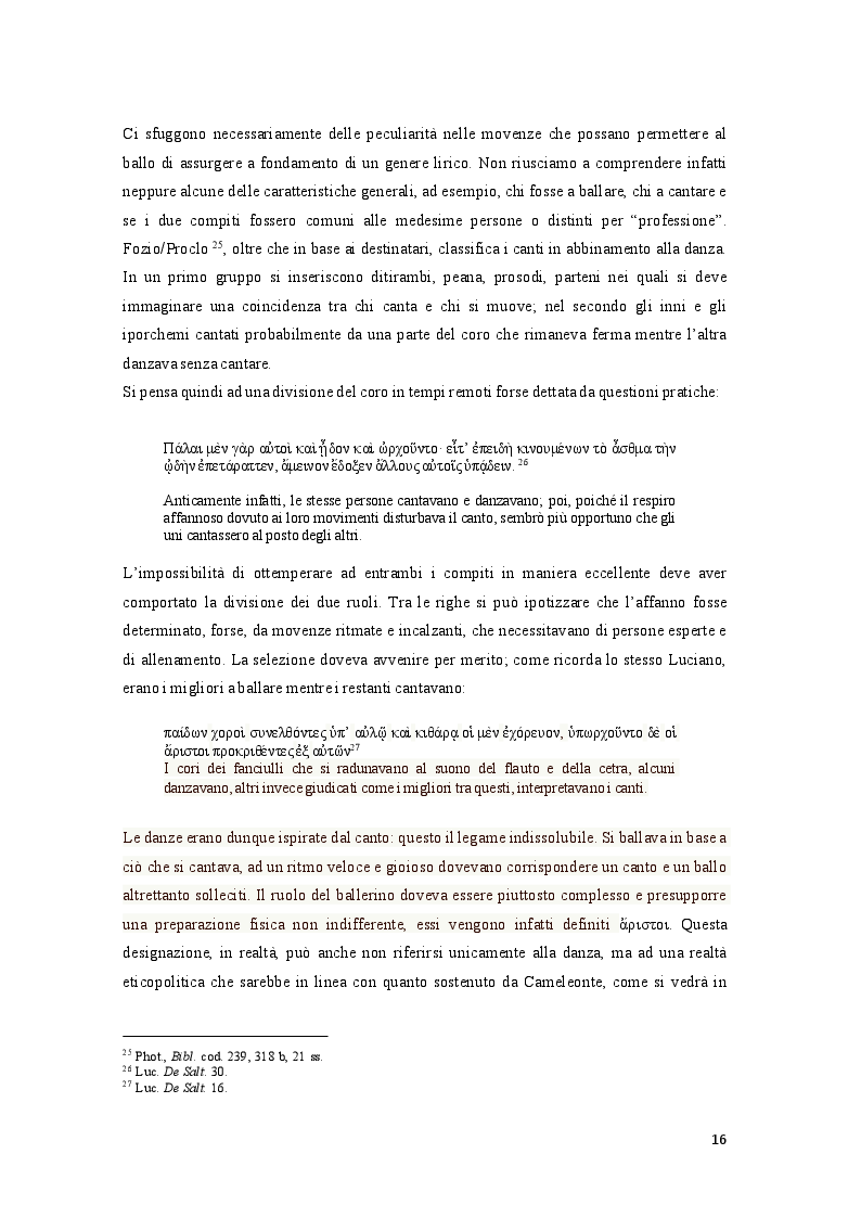 Anteprima della tesi: Gli iporchemi di Pindaro, commento linguistico e metrico dei frr. 105-117 Sn.-M., Pagina 10