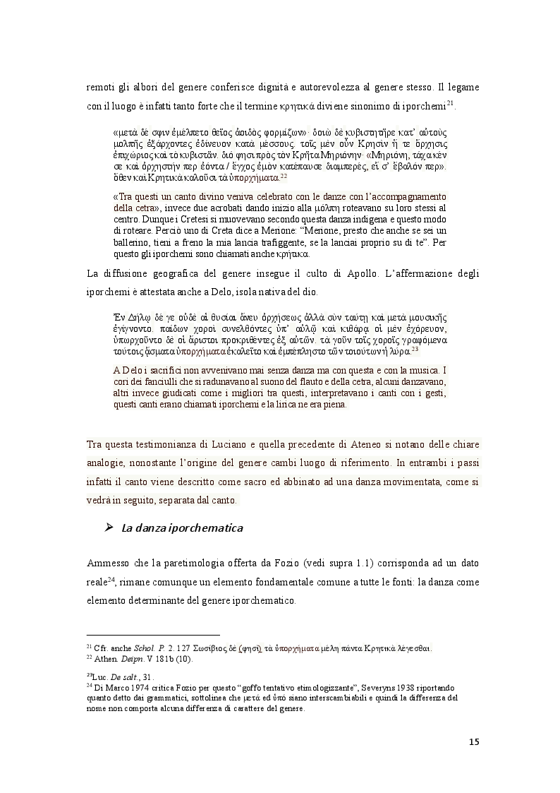 Anteprima della tesi: Gli iporchemi di Pindaro, commento linguistico e metrico dei frr. 105-117 Sn.-M., Pagina 9