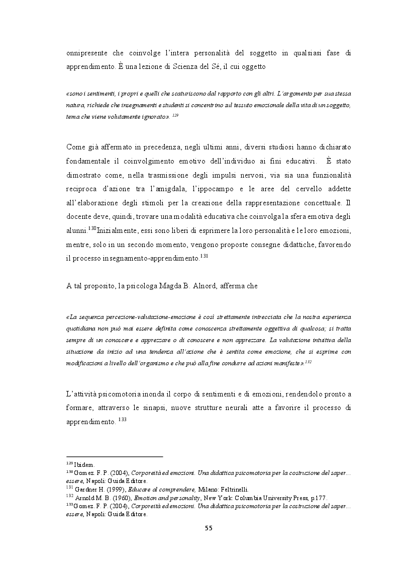 Anteprima della tesi: Psicomotricità: unione corpo-mente. Esperienza sul campo nel progetto “Sport di Classe”, Pagina 5