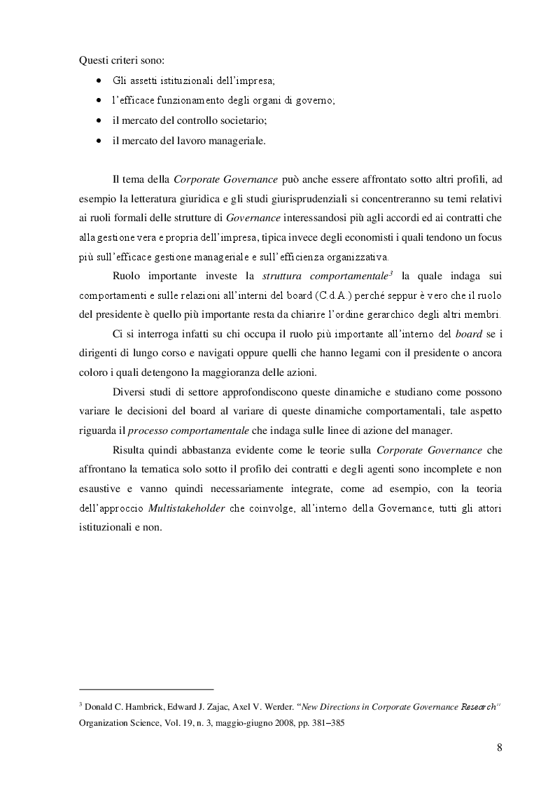 Anteprima della tesi: La Corporate Governance degli enti del terzo settore, Pagina 5