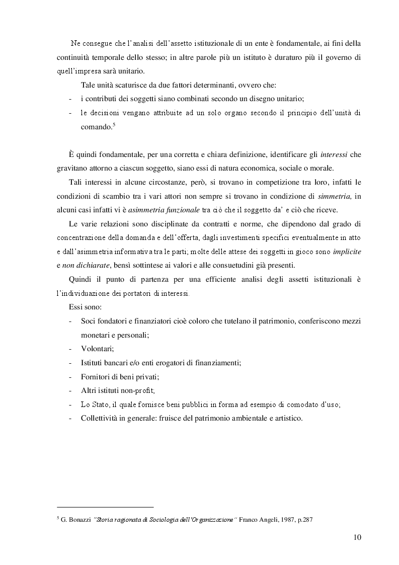 Anteprima della tesi: La Corporate Governance degli enti del terzo settore, Pagina 7