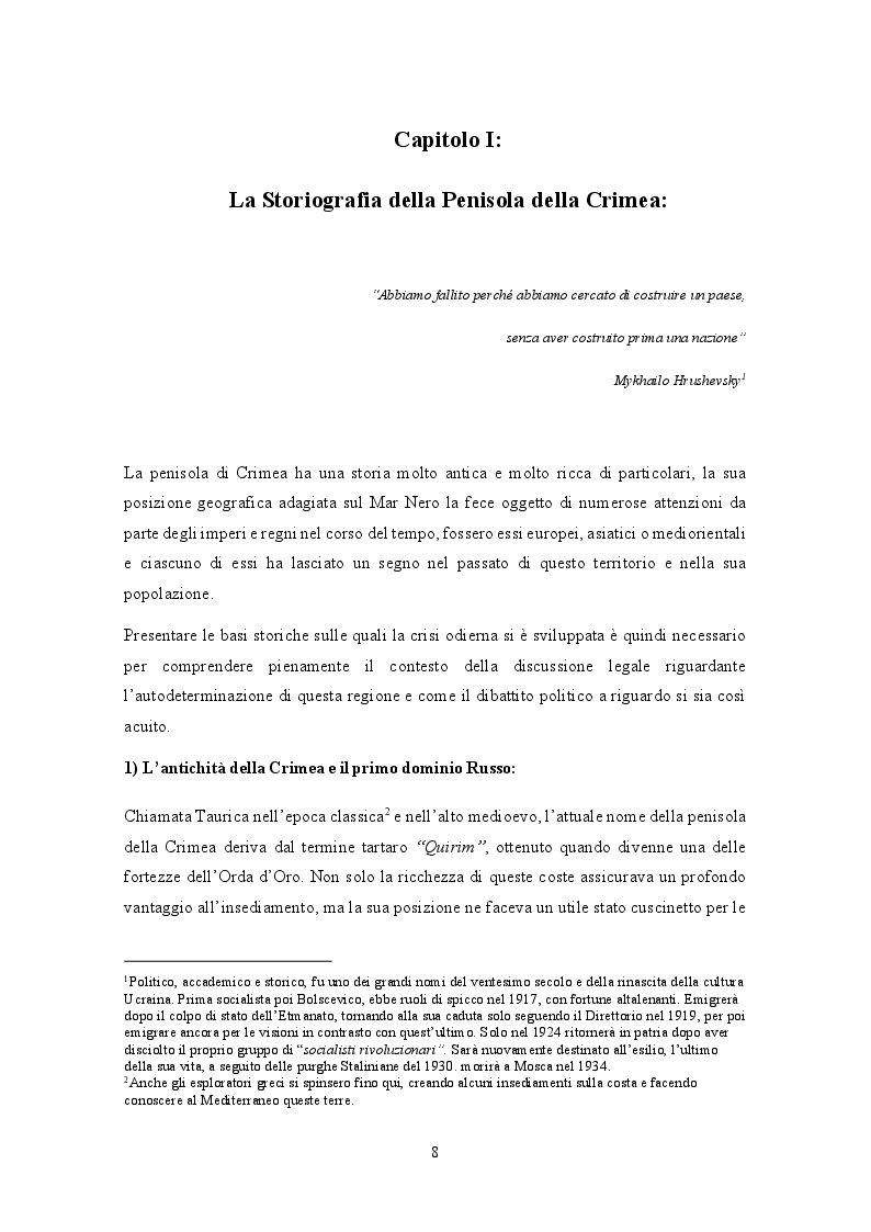 Anteprima della tesi: Il Diritto di Autodeterminazione dei Popoli e il Diritto dello Stato all’Integrità Territoriale nella Crisi di Crimea, Pagina 4