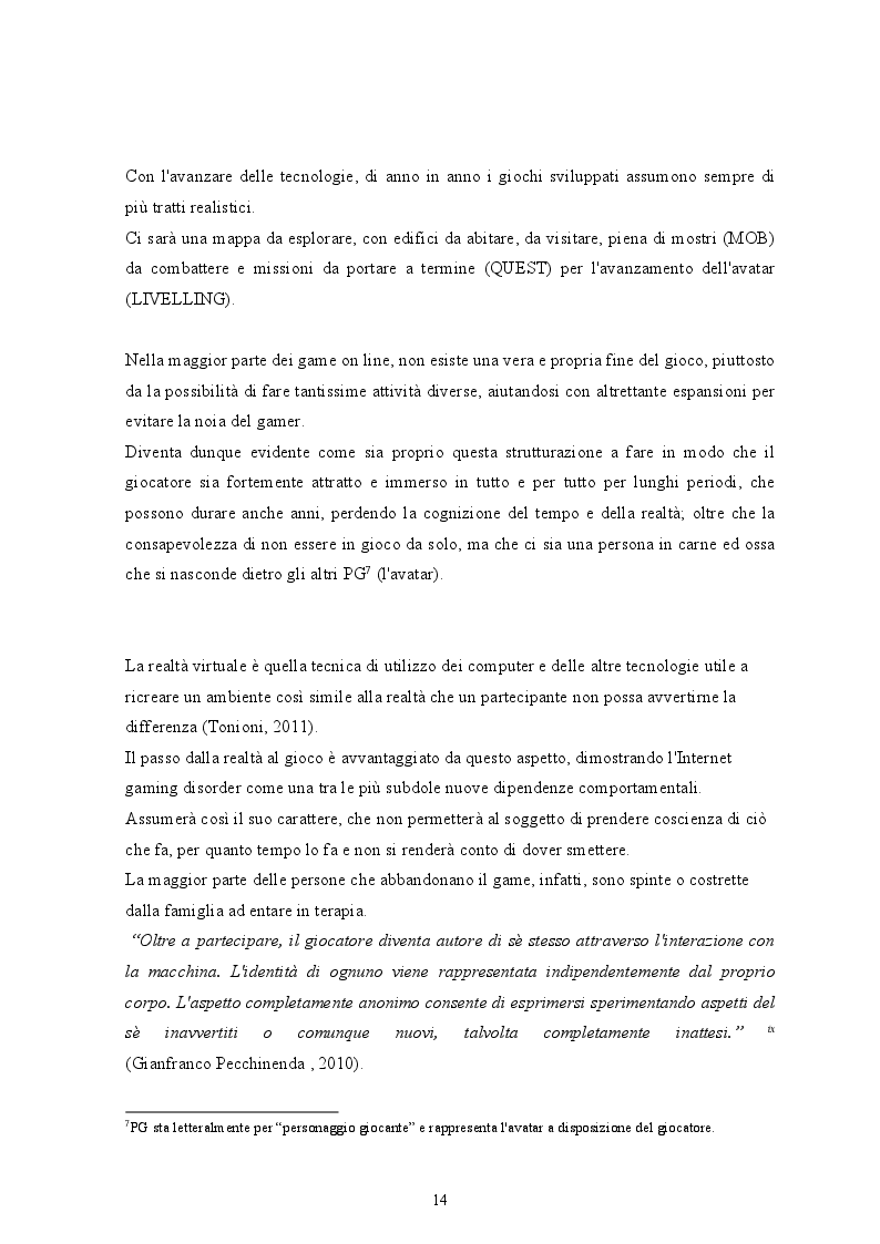 Anteprima della tesi: Trance dissociativa da gaming addiction, Pagina 7