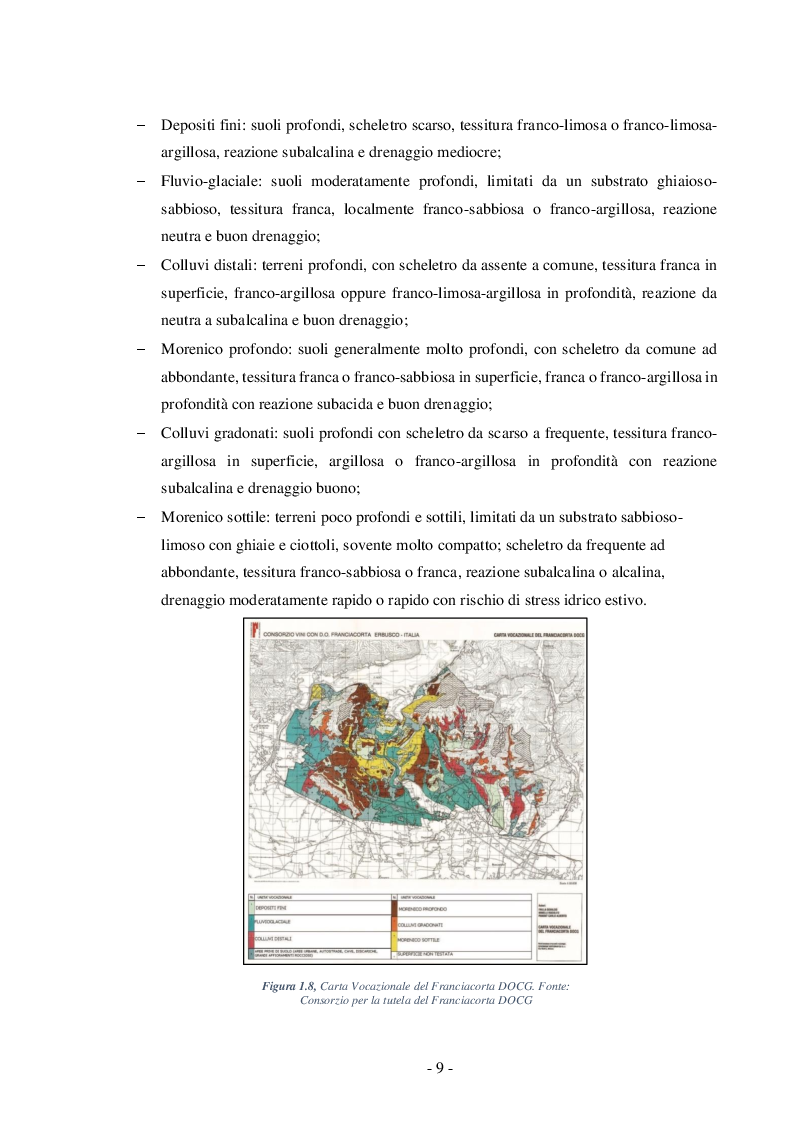 Anteprima della tesi: Analisi chimico-fisica ed organolettica di vino Franciacorta Bellavista tirato ed evoluto in contenitori di volume differente, Pagina 4