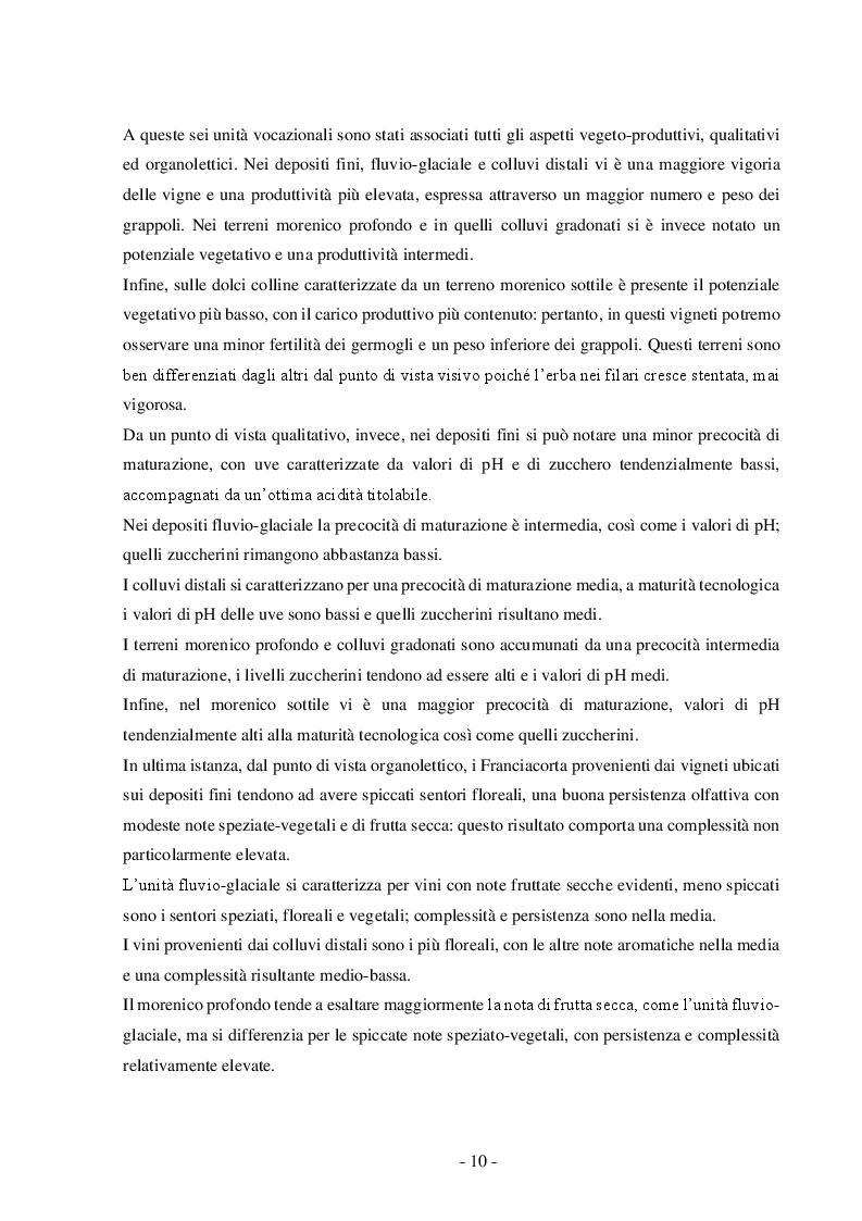 Anteprima della tesi: Analisi chimico-fisica ed organolettica di vino Franciacorta Bellavista tirato ed evoluto in contenitori di volume differente, Pagina 5