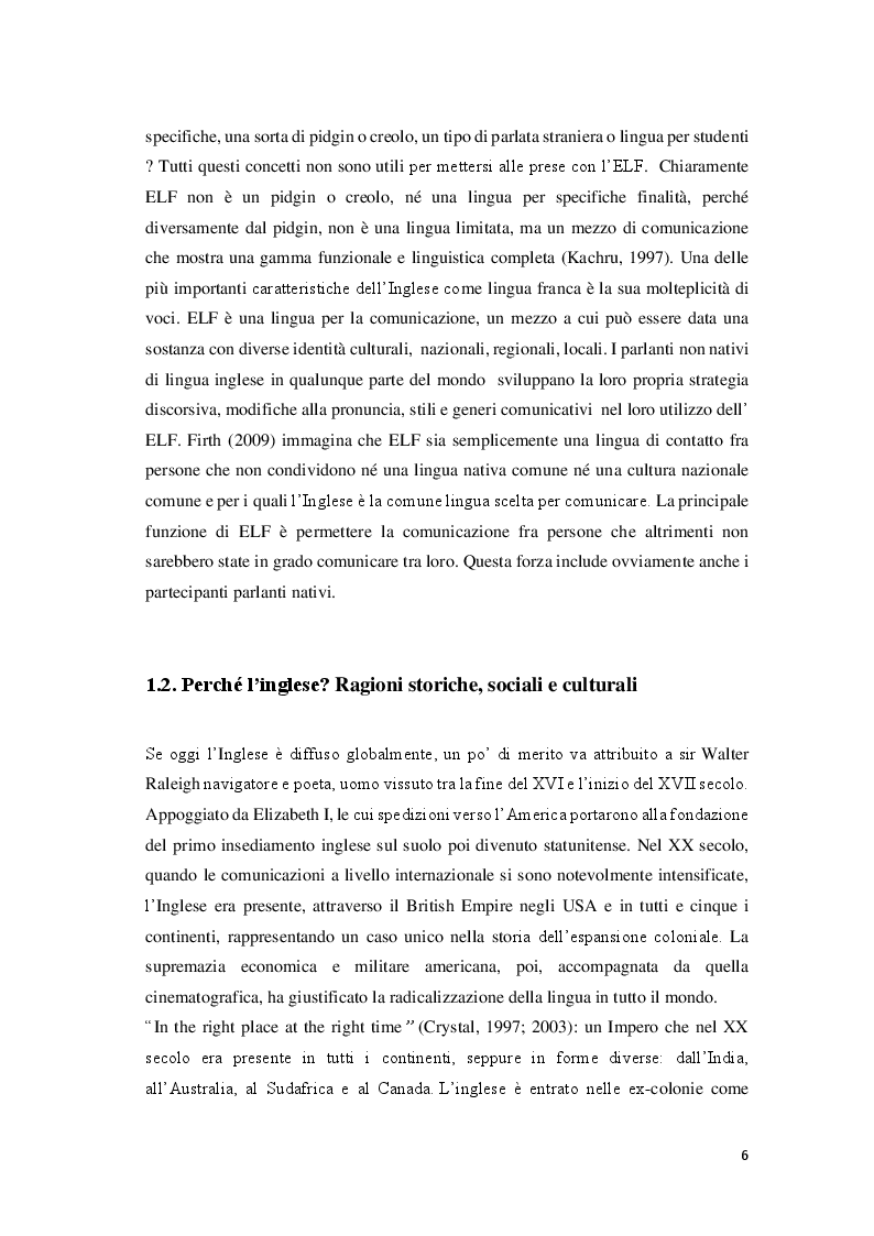 Anteprima della tesi: L’Inglese come lingua franca nel commercio internazionale., Pagina 5