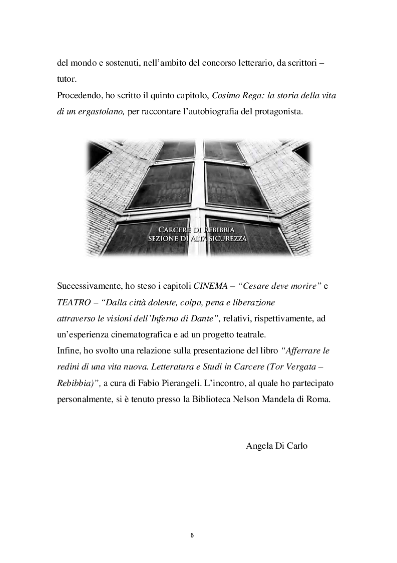 Anteprima della tesi: Scrivere per sentirsi liberi. La letteratura in carcere., Pagina 4