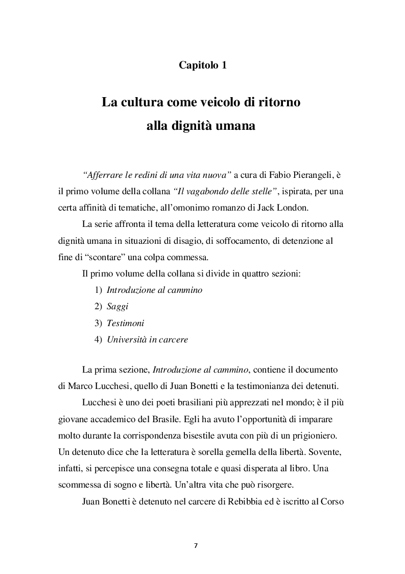 Anteprima della tesi: Scrivere per sentirsi liberi. La letteratura in carcere., Pagina 5