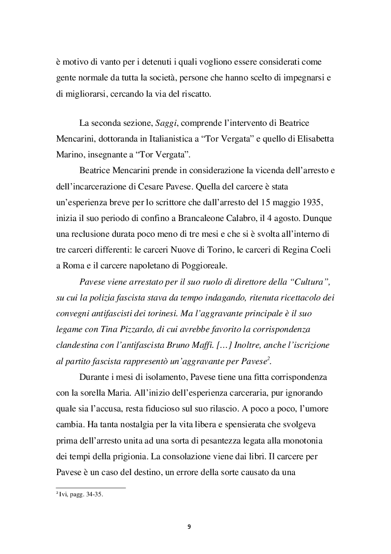 Anteprima della tesi: Scrivere per sentirsi liberi. La letteratura in carcere., Pagina 7