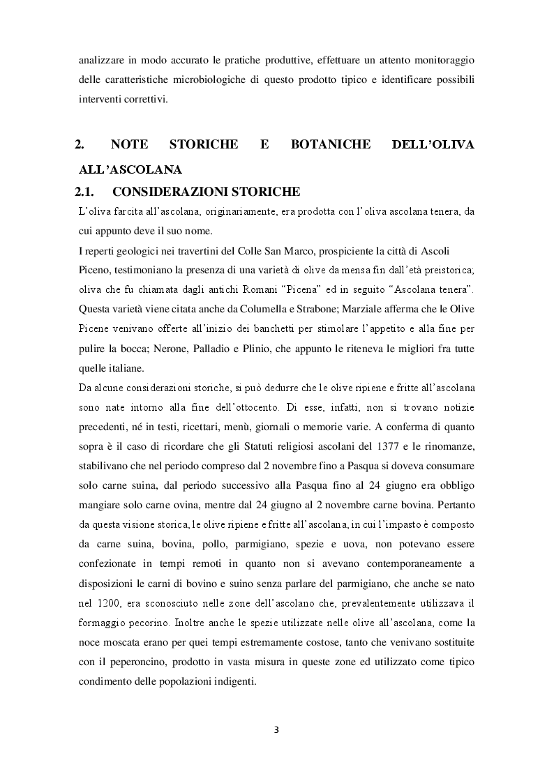Anteprima della tesi: Oliva farcita all'ascolana: aspetti produttivi e valutazioni igienico sanitarie, Pagina 3