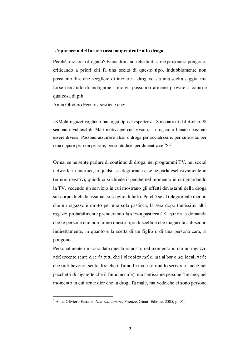 Estratto dalla tesi: La tossicodipendenza nella letteratura italiana contemporanea: un approccio educativo possibile?