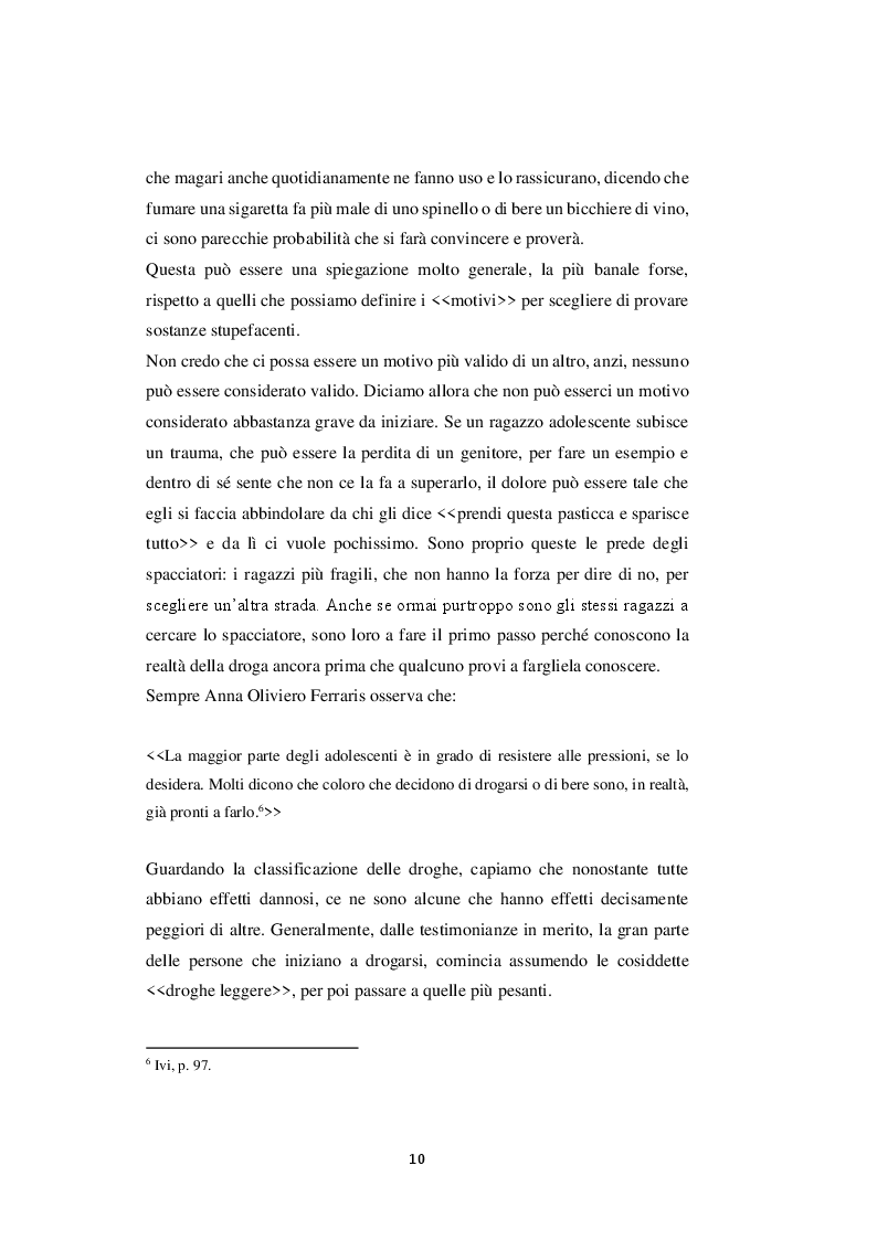 Anteprima della tesi: La tossicodipendenza nella letteratura italiana contemporanea: un approccio educativo possibile?, Pagina 11