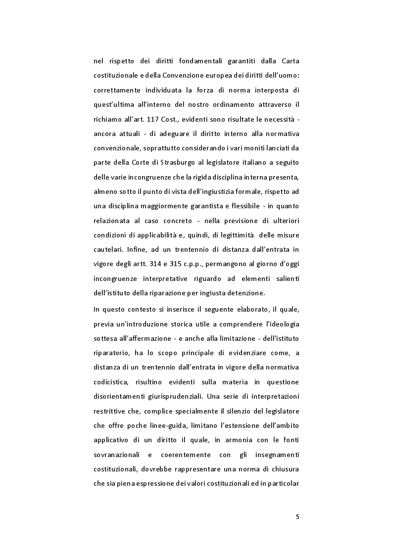 Anteprima della tesi: La riparazione per l'ingiusta detenzione, Pagina 6