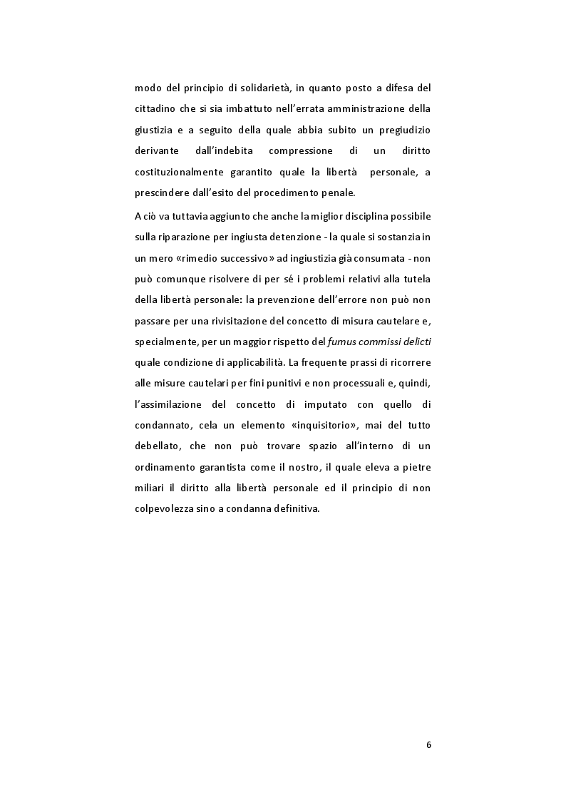 Anteprima della tesi: La riparazione per l'ingiusta detenzione, Pagina 7