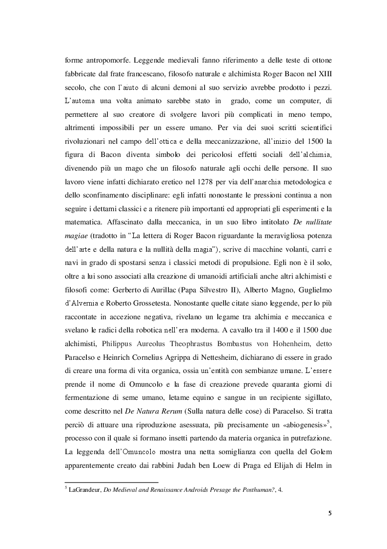 Anteprima della tesi: Genealogia del pensiero transumanista: dagli albori ai dilemmi contemporanei, Pagina 5