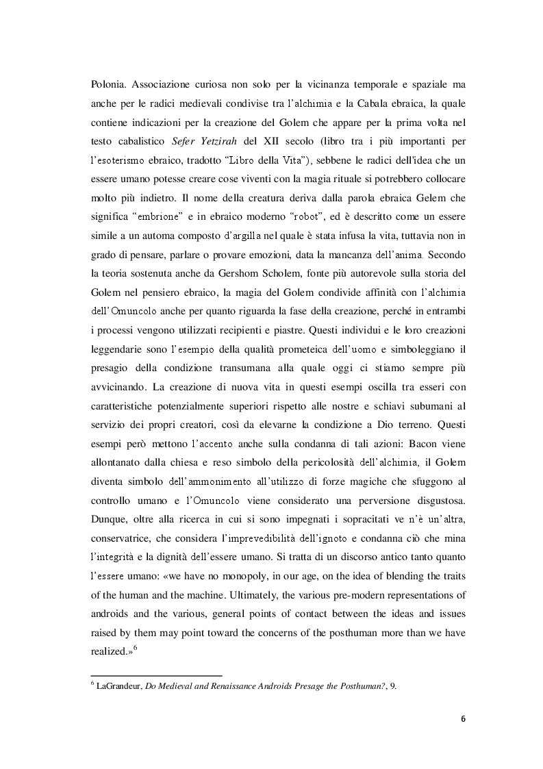 Anteprima della tesi: Genealogia del pensiero transumanista: dagli albori ai dilemmi contemporanei, Pagina 6