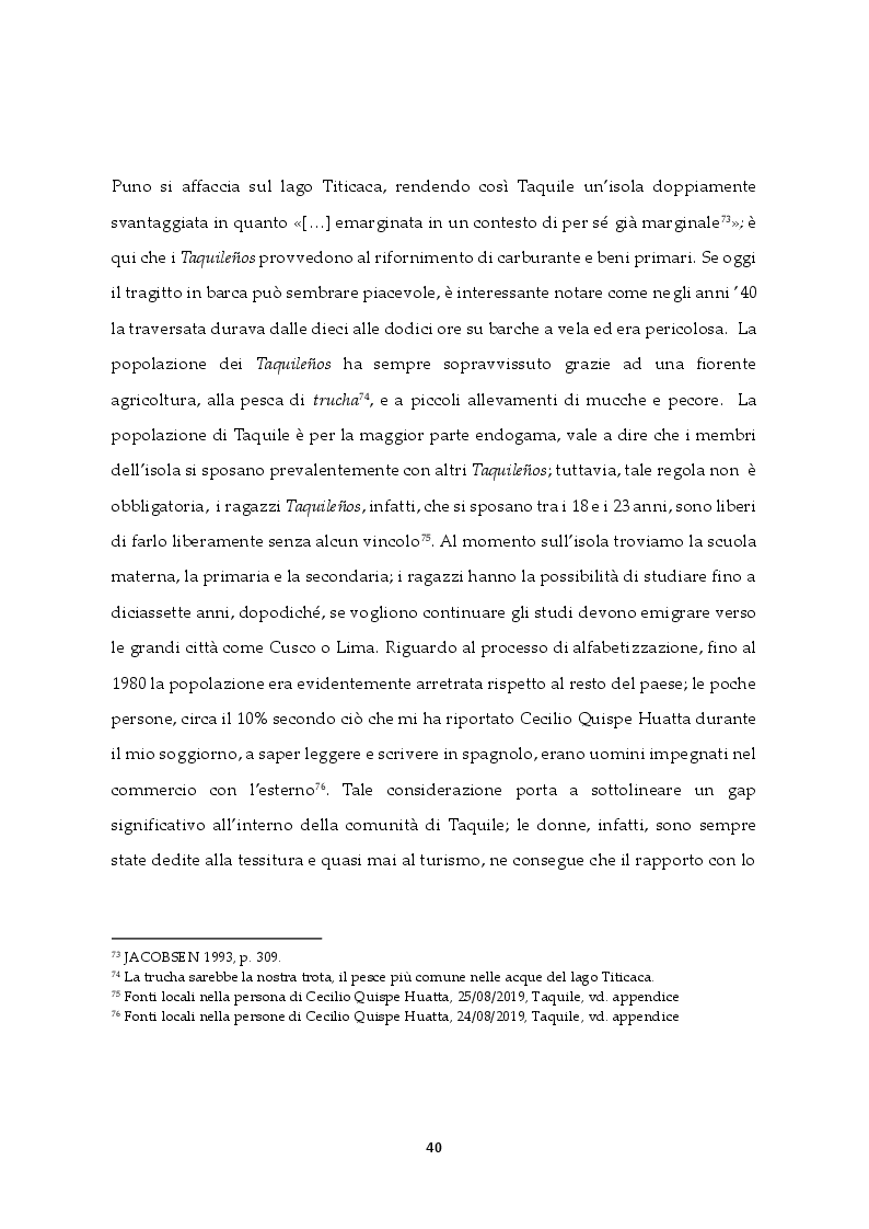 Anteprima della tesi: Patrimonio culturale e sviluppo turistico sostenibile: il caso dell'isola di Taquile e la resilienza delle comunità locali, Pagina 3