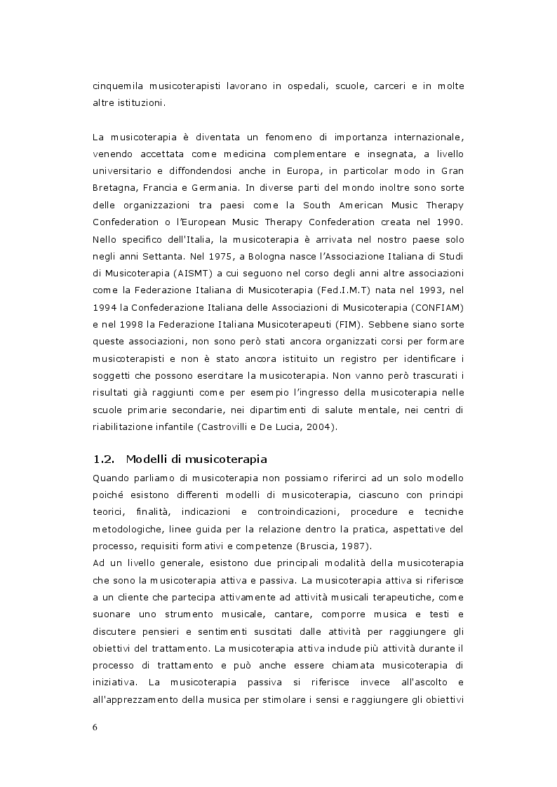 Estratto dalla tesi: Valutazione dell’efficacia di un intervento di musicoterapia in pazienti oncologici