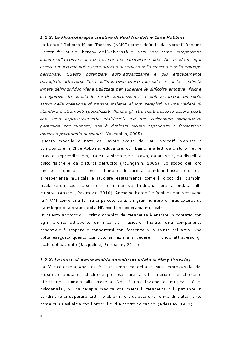 Anteprima della tesi: Valutazione dell’efficacia di un intervento di musicoterapia in pazienti oncologici, Pagina 4