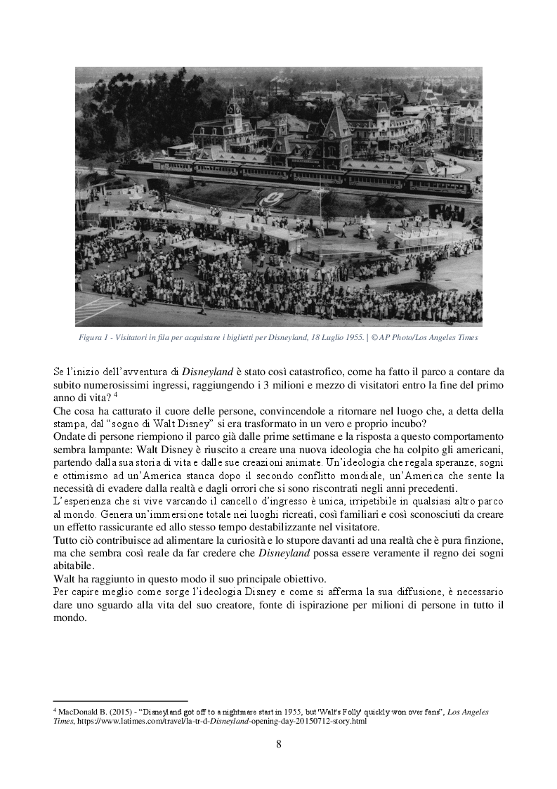 Anteprima della tesi: Disneyland: la magia alla portata del reale - Analisi dei meccanismi di comunicazione ed immersività dei parchi tematici più famosi al mondo, Pagina 4